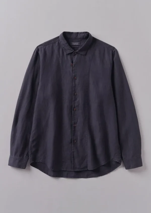 TOAST Shirts-Loop Button Linen Shirt
