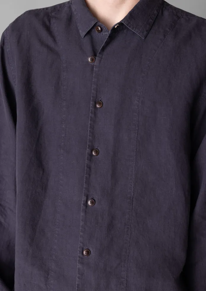 TOAST Shirts-Loop Button Linen Shirt