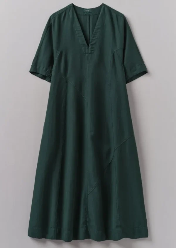 Women TOAST Linen | Dresses-Lyocell Linen Herringbone Panel Dress