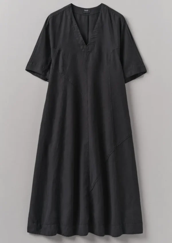 Women TOAST Linen | Dresses-Lyocell Linen Herringbone Panel Dress