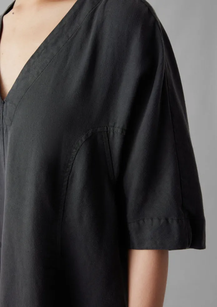 Women TOAST Linen | Dresses-Lyocell Linen Herringbone Panel Dress