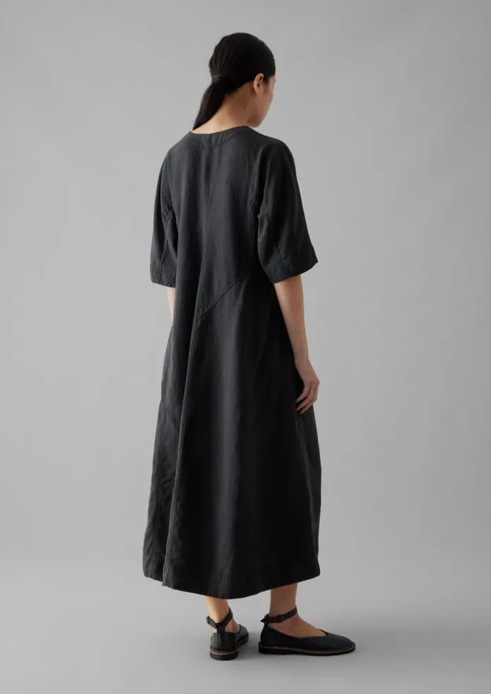 Women TOAST Linen | Dresses-Lyocell Linen Herringbone Panel Dress