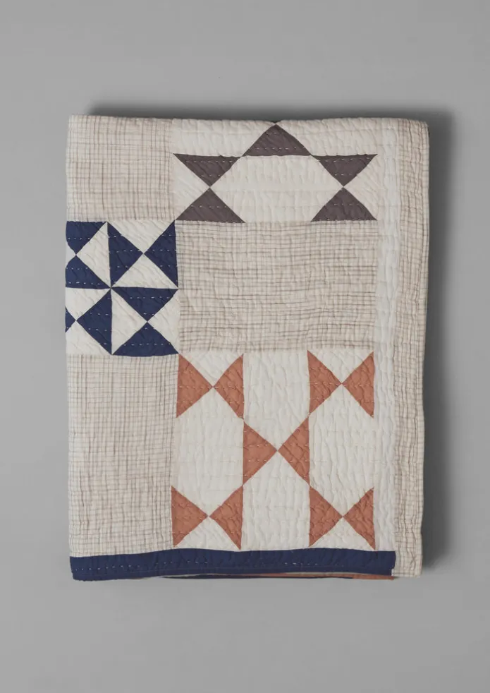 TOAST Textiles | Blankets & Throws-Maia Patchwork Cotton Quilt