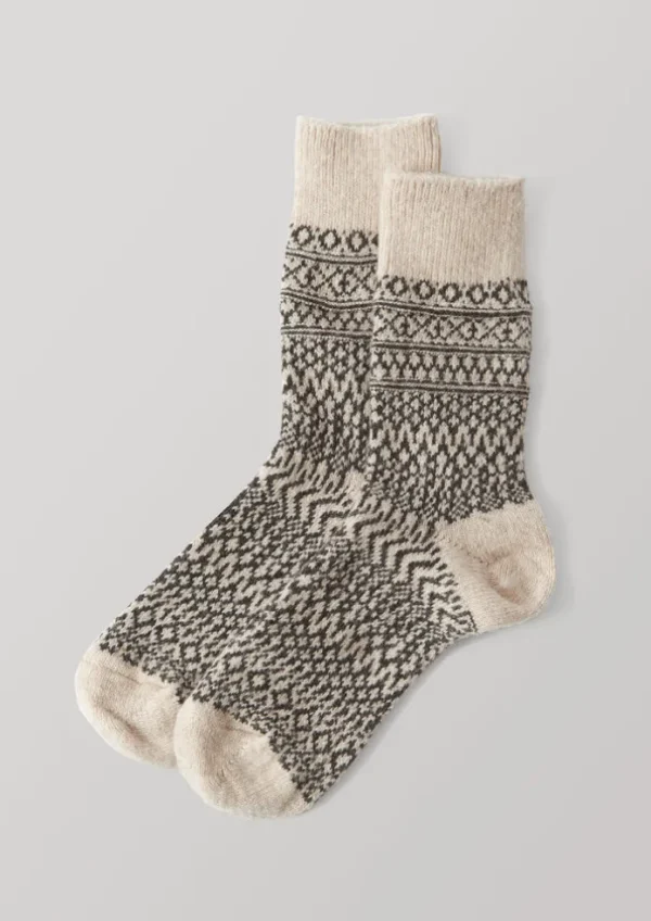 Women TOAST Socks & Tights-Nishiguchi Kutsushita Wool Jacquard Socks