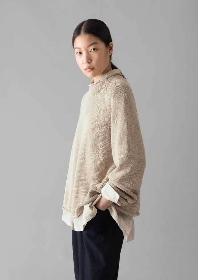 Women TOAST Linen | Jersey-Organic Cotton Linen Easy Sweater