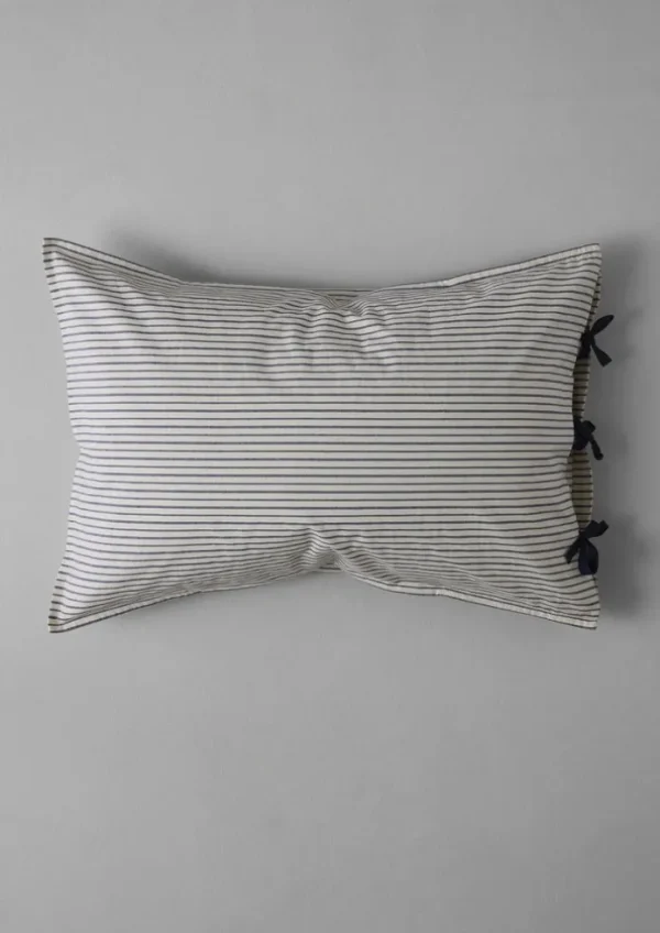 TOAST Textiles | Bed Linen-Organic Cotton Pyjama Stripe Housewife Pillowcase