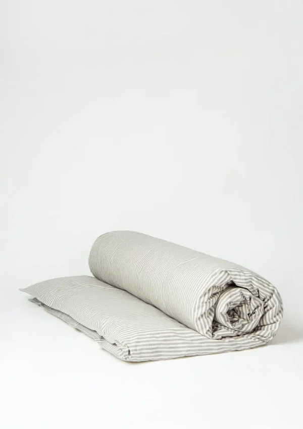 TOAST Textiles | Bed Linen-Organic Cotton Ticking Stripe Duvet Cover