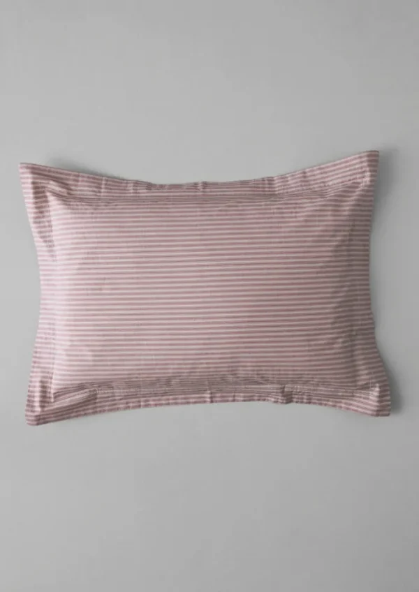 TOAST Textiles | Bed Linen-Organic Cotton Ticking Stripe Oxford Pillowcase