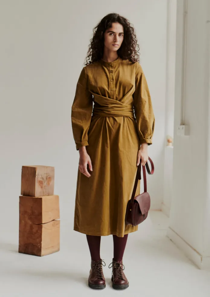Women TOAST Cord | Dresses-Organic Needlecord Wrap Dress