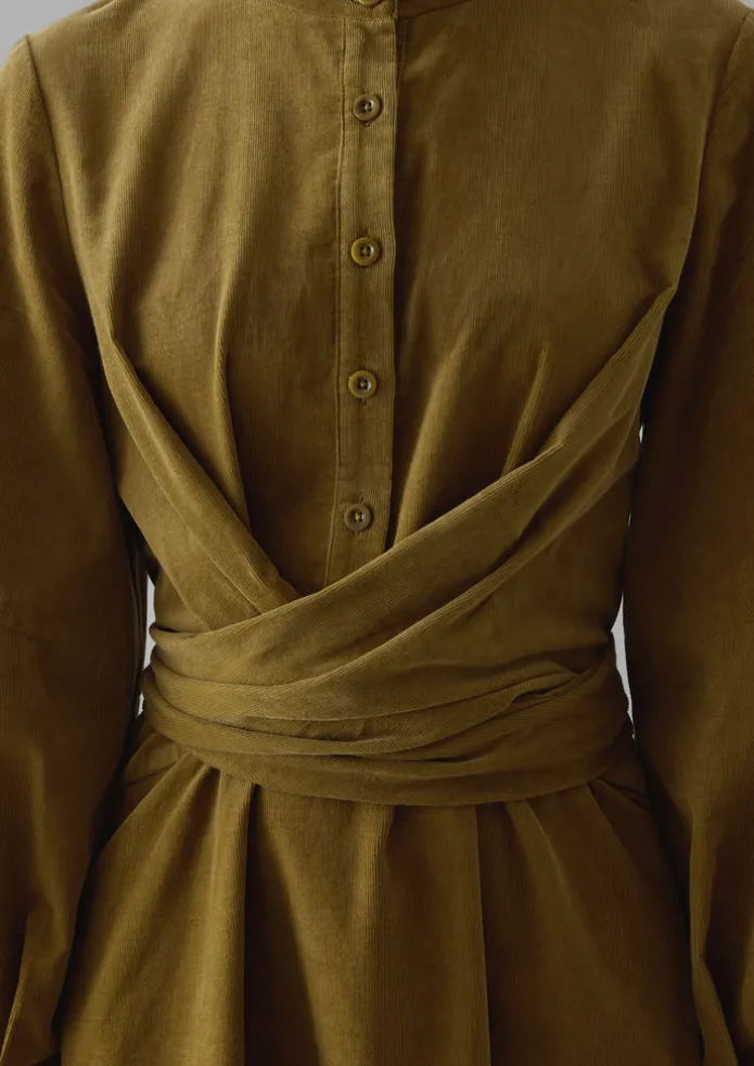 Women TOAST Cord | Dresses-Organic Needlecord Wrap Dress