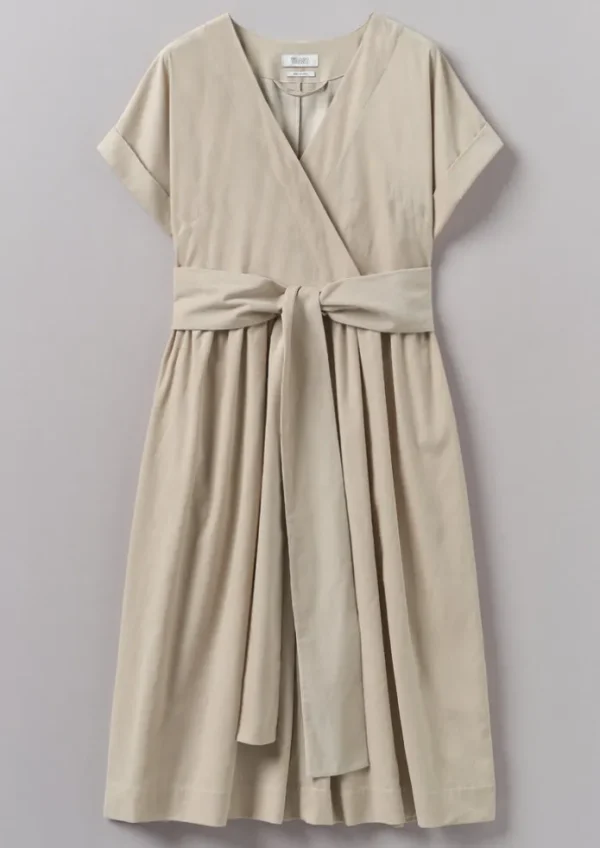 Women TOAST Cord | Dresses-Organic Needlecord Wrap Front Dress