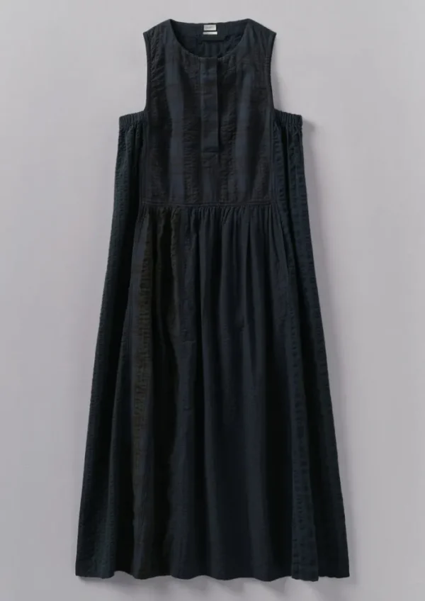 Women TOAST Loungewear | Dresses-Overdyed Check Seersucker Dress