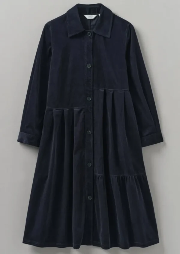 Women TOAST Cord | Dresses-Panelled Organic Needlecord Dress