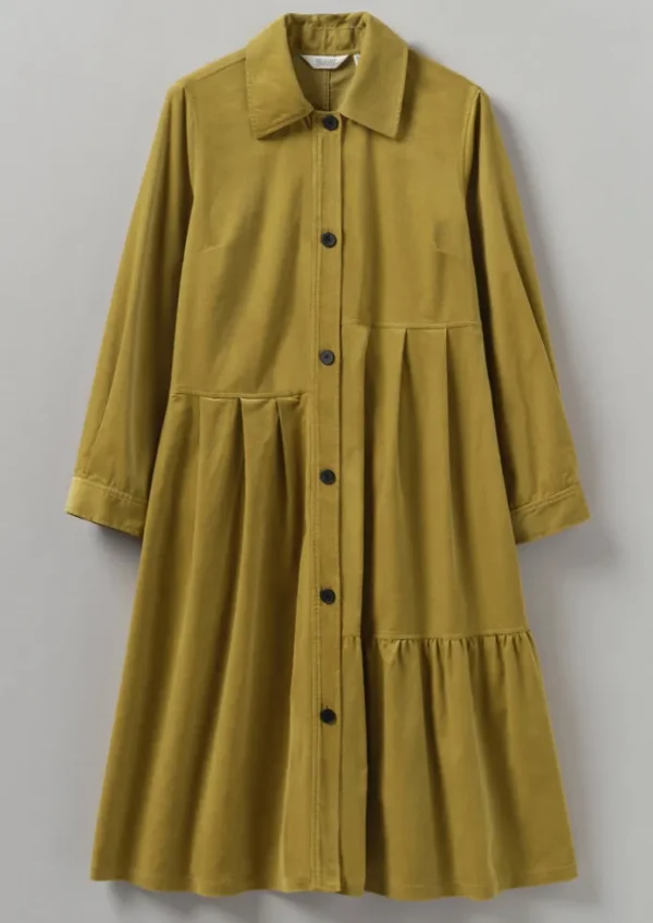 Women TOAST Cord | Dresses-Panelled Organic Needlecord Dress