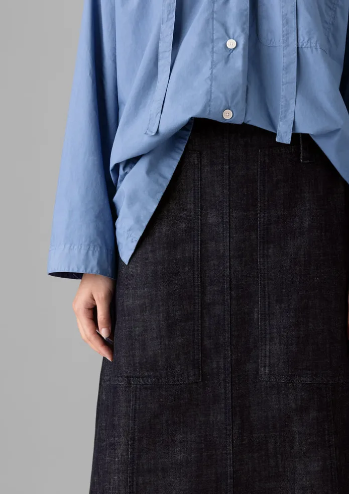 Women TOAST Denim | Workwear-Patch Pocket Organic Denim Skirt