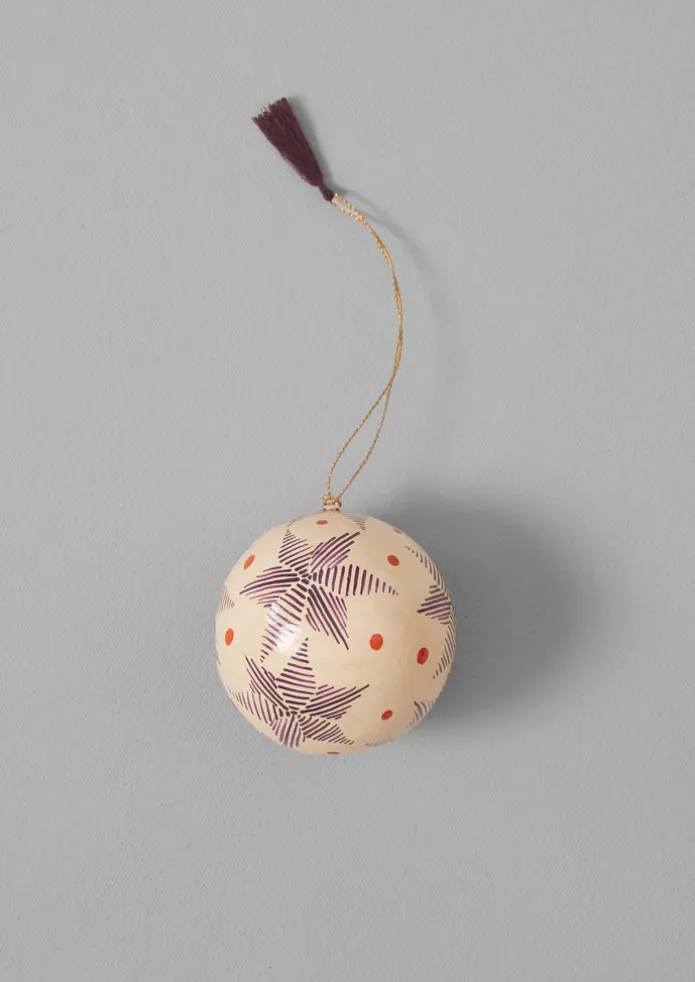 TOAST Christmas Decorations-Pointed Star Hand Painted Bauble