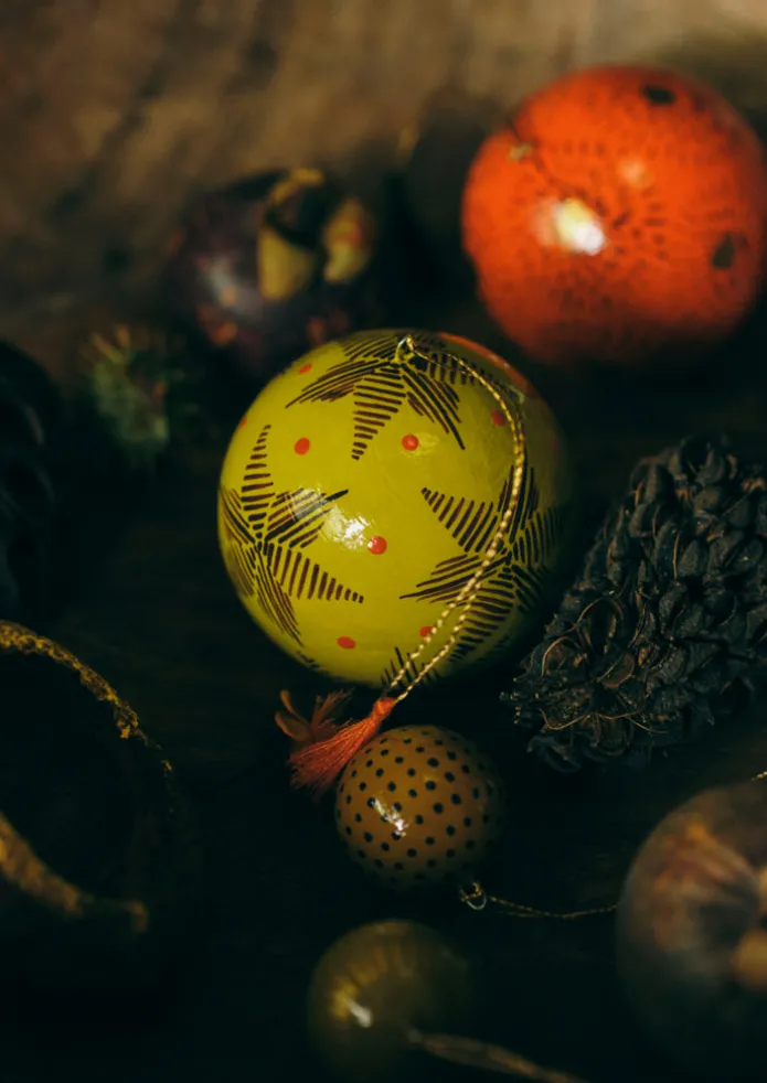 TOAST Christmas Decorations-Pointed Star Hand Painted Bauble