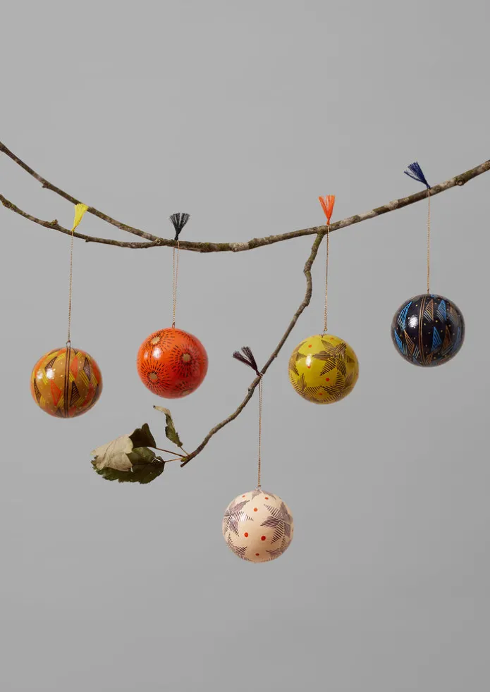 TOAST Christmas Decorations-Pointed Star Hand Painted Bauble