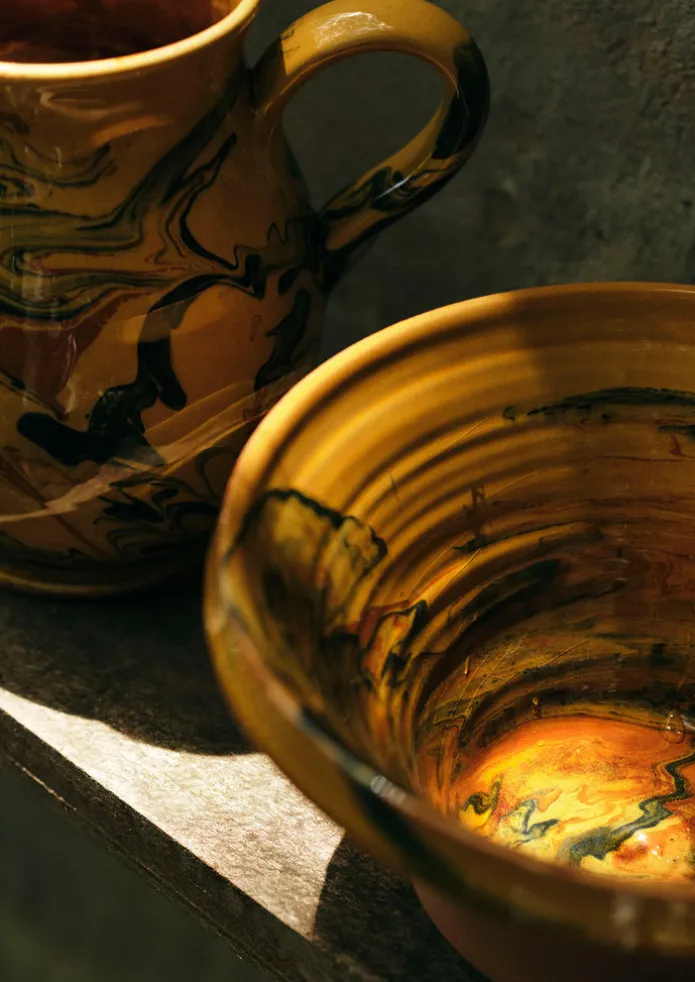 TOAST Ceramics | Tableware-Poterie Barbotine Marbled Pouring Bowl