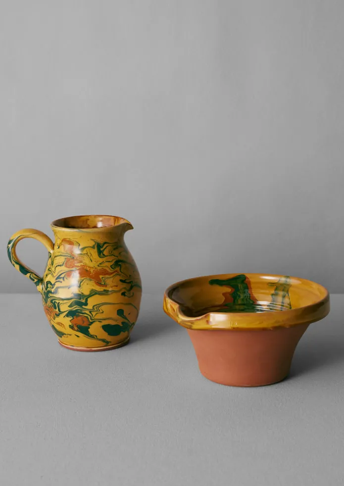 TOAST Ceramics | Tableware-Poterie Barbotine Marbled Pouring Bowl