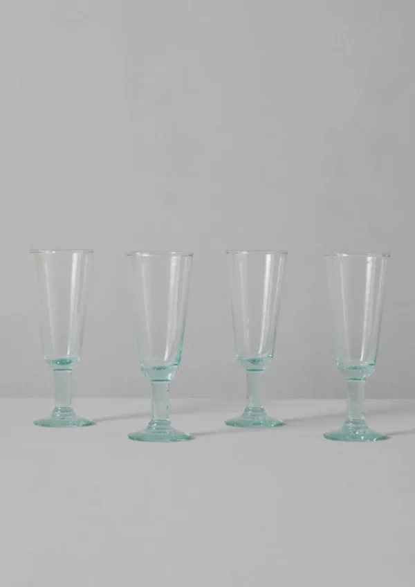 TOAST Glass-Recycled Bolivian Champagne Glasses Set