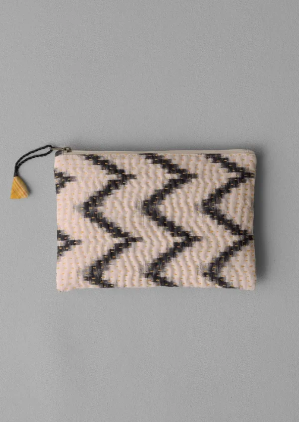 TOAST Textiles | Bathroom-Remnant Fabric Kantha Pouch