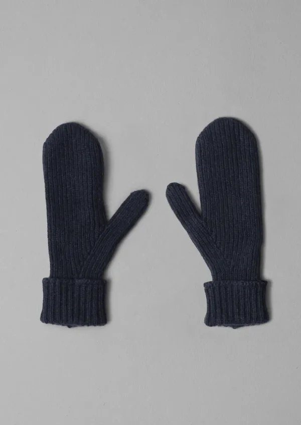 Women TOAST Hats, Scarves & Gloves-Ribbed Wool Cashmere Mittens