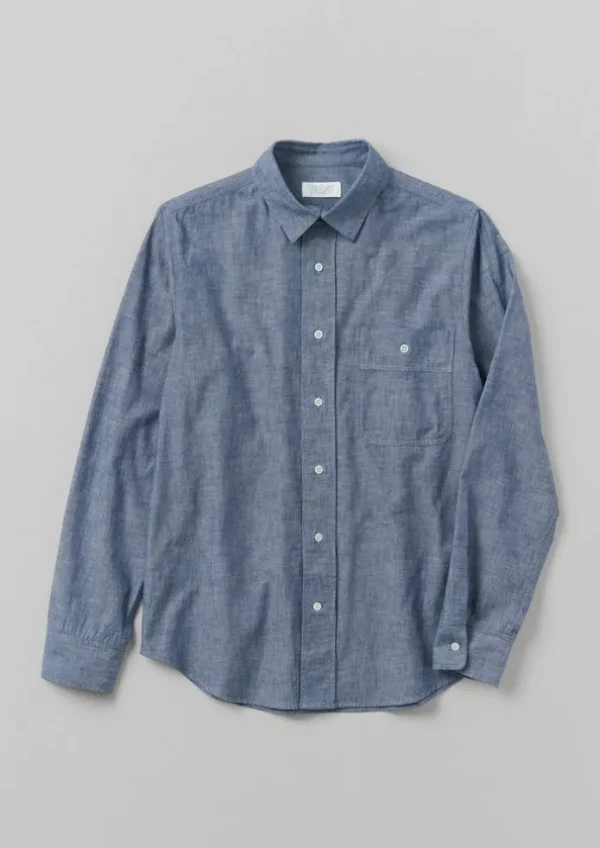 TOAST Shirts-Selvedge Cotton Chambray Shirt