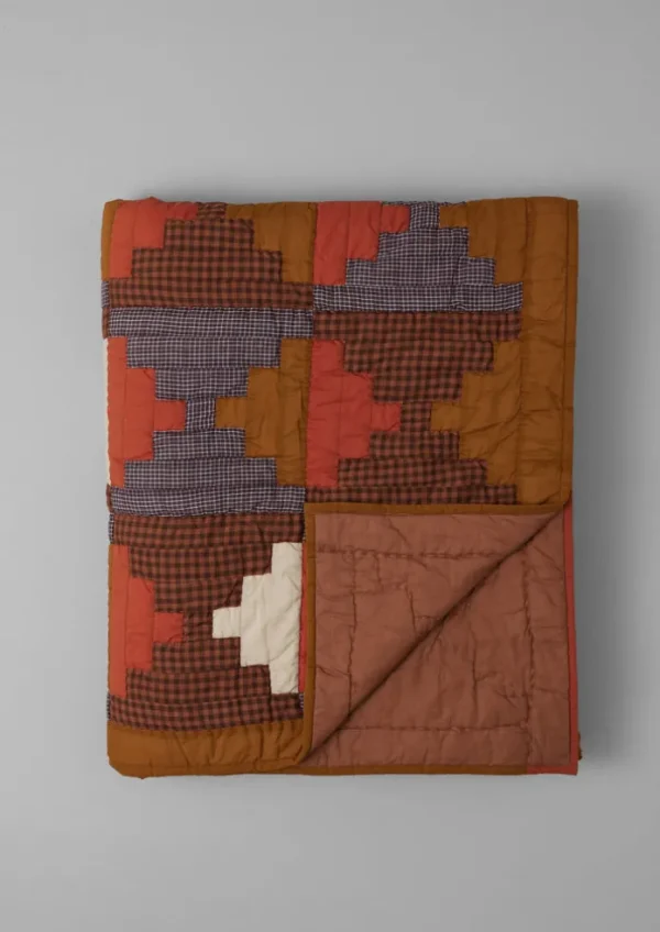 TOAST Textiles | Blankets & Throws-Stacked Check Patchwork Quilt