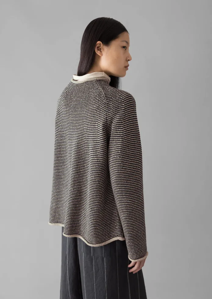 Women TOAST Linen | Jersey-Stripe Linen Cotton Sweater