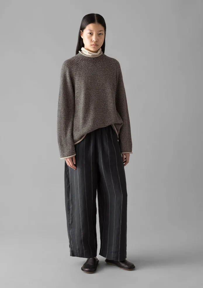 Women TOAST Linen | Jersey-Stripe Linen Cotton Sweater
