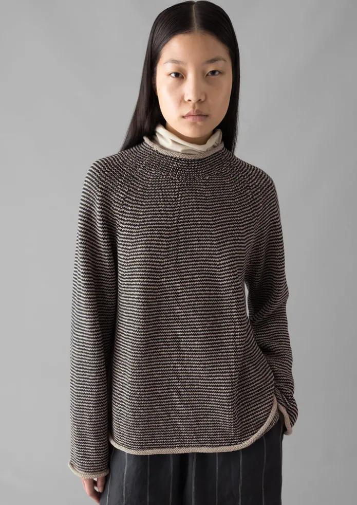 Women TOAST Linen | Jersey-Stripe Linen Cotton Sweater