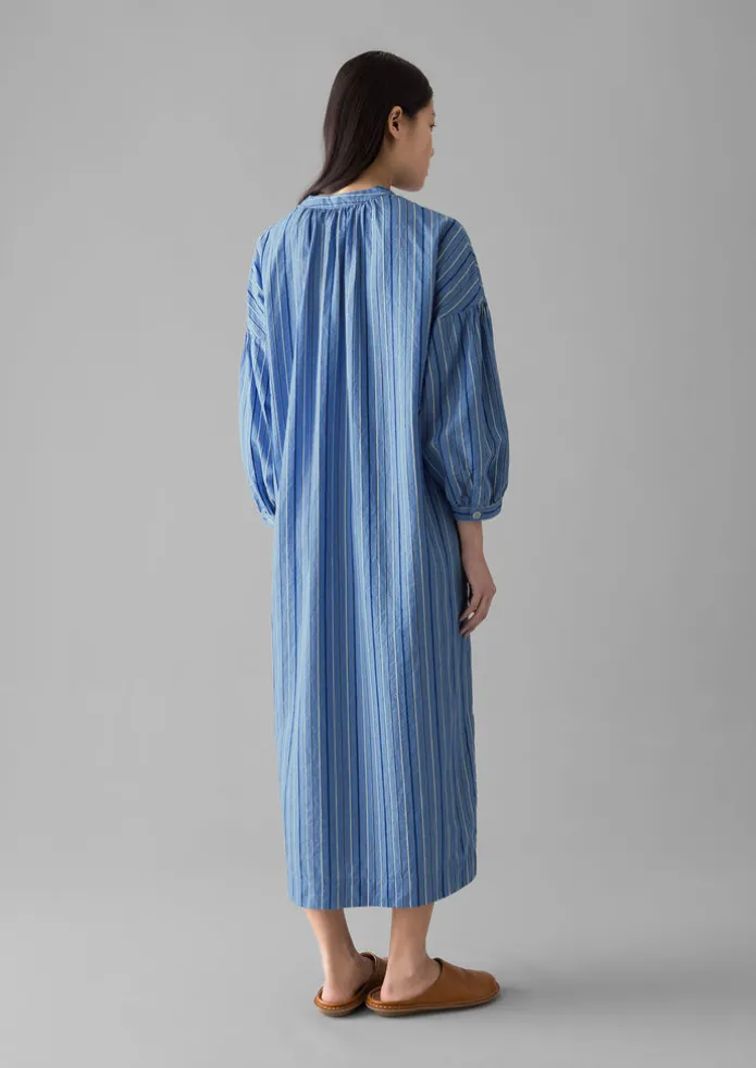 Women TOAST Dresses-Stripe Poplin Gathered Dress