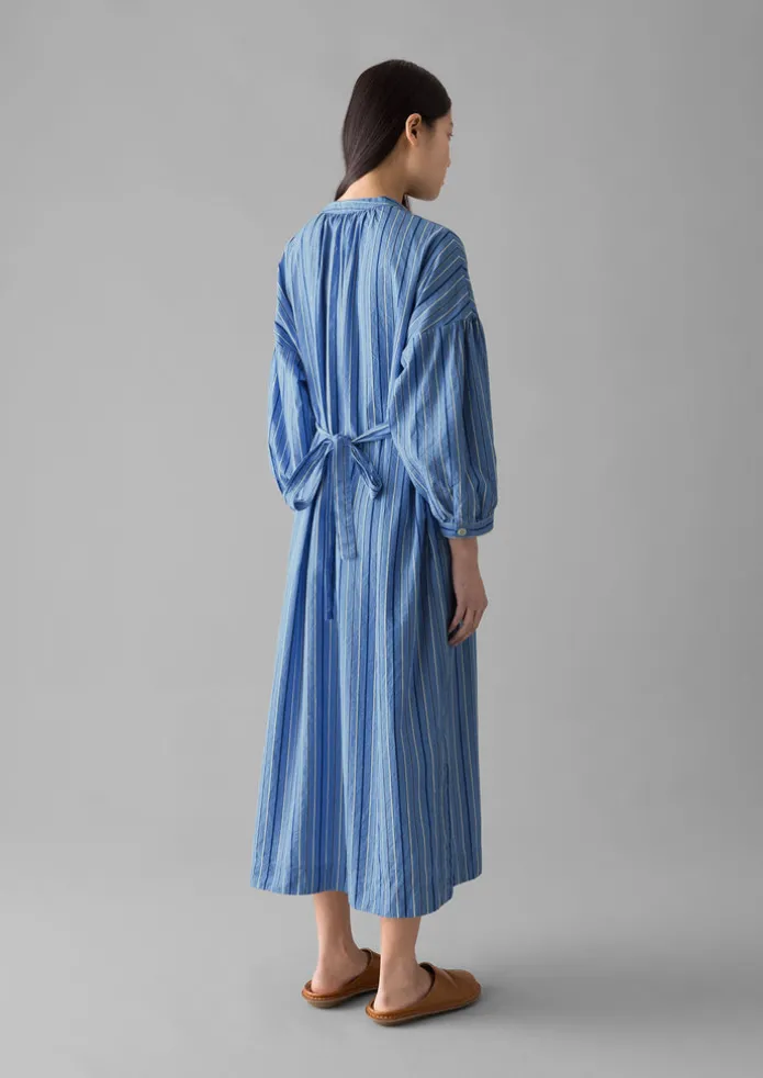 Women TOAST Dresses-Stripe Poplin Gathered Dress