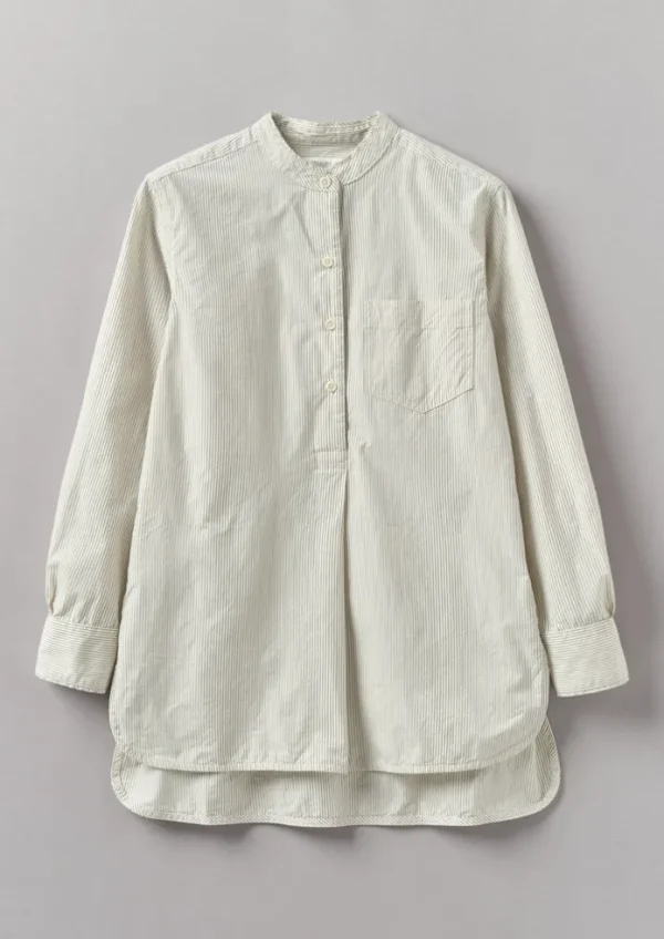 Women TOAST Tops & Tees-Taro Stripe Organic Cotton Poplin Shirt