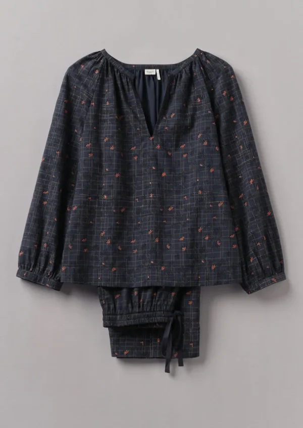 Women TOAST Nightwear-Trellis Floral Block Print Pyjamas