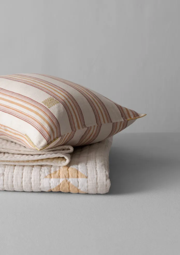 TOAST Textiles | Blankets & Throws-Triangle Patchwork Check Cotton Quilt