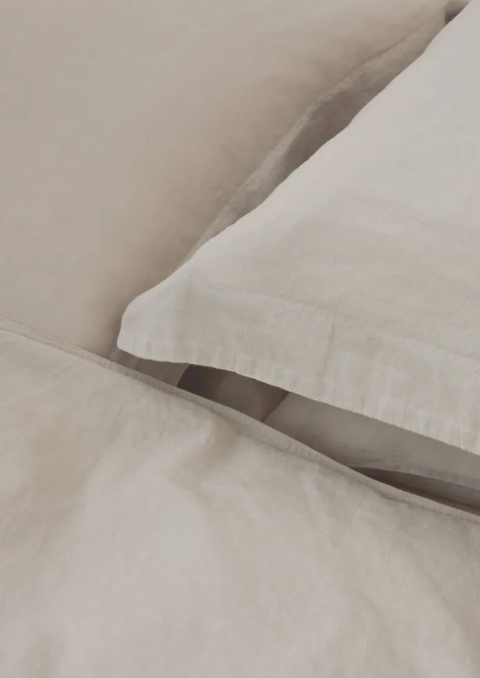 TOAST Textiles | Bed Linen-Washed Linen Cotton Oxford Pillowcase Set