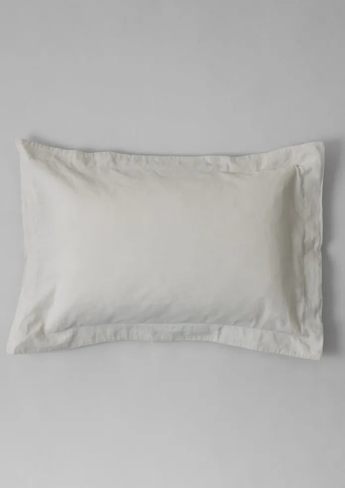 TOAST Textiles | Bed Linen-Washed Linen Cotton Oxford Pillowcase Set
