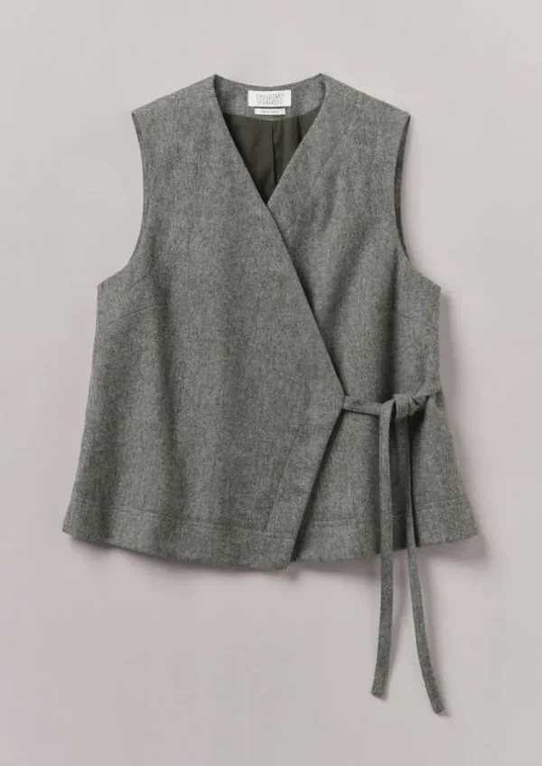 Women TOAST Coats & Jackets-Wool Flannel Sleeveless Jacket